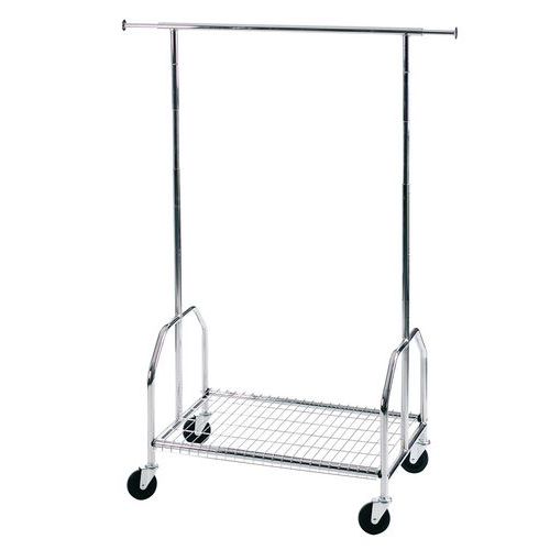 Carrello appendiabiti in metallo con rotelle,