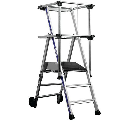 Piattaforma singola fissa in alluminio 3 gradini,