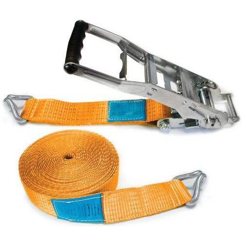 Cinghia ancoraggio tendit cricchet aranc-9 m-LC 2500/5000daN,