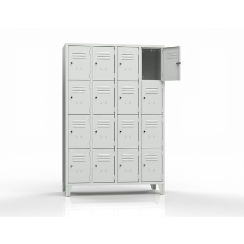 Armadio casellario 16 posti su piedi grigio chiave,