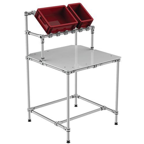 Postazione di lavoro fissa fornitura frontale 1 ripiano,