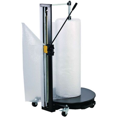 Svolgitore/taglierina film a bolle vert rotolo max 1080mm,