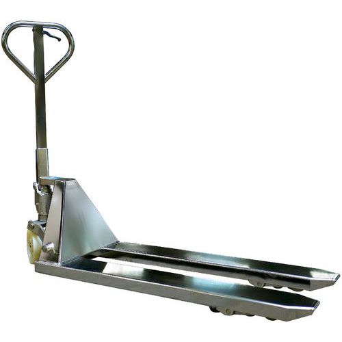 Transpallet manuale 2 t Premium inox 304 forche 1150x520 mm,