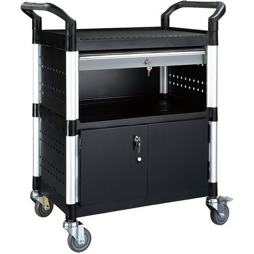 Carrello 250 kg in polipropilene a 3 ripiani 680x450 mm,