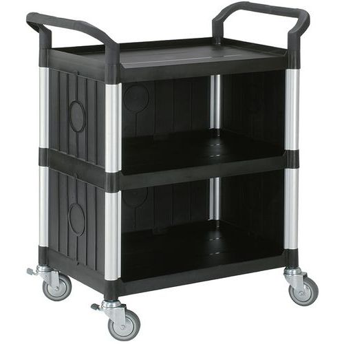 Carrello 250 kg in polipropilene a 3 ripiani 680x450 mm,