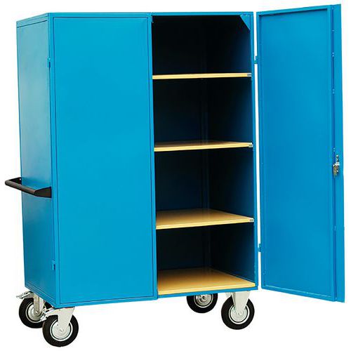 Armadio 300 kg in metallo con tetto e 3 ripiani,