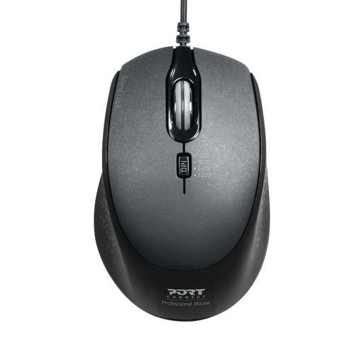 Mouse Pro cablato silenzioso nero - Port connect,