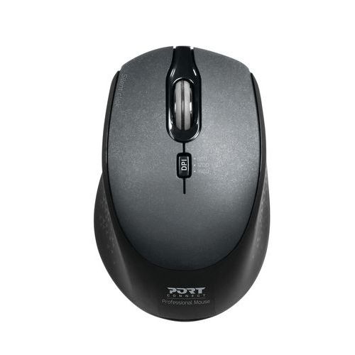 Mouse Pro silenzioso wireless nero - Port connect,