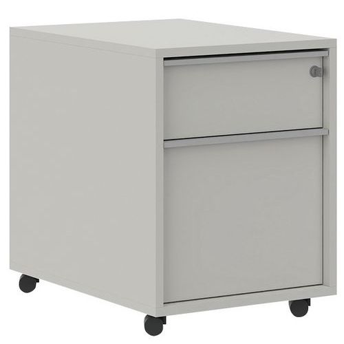 Cassettiera mobile grigio 1 cassetto + 1 cart sosp Manutan,
