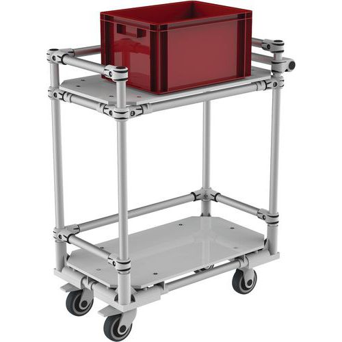 Carrello in alluminio con bordi 740x400x910 mm - 350 kg,