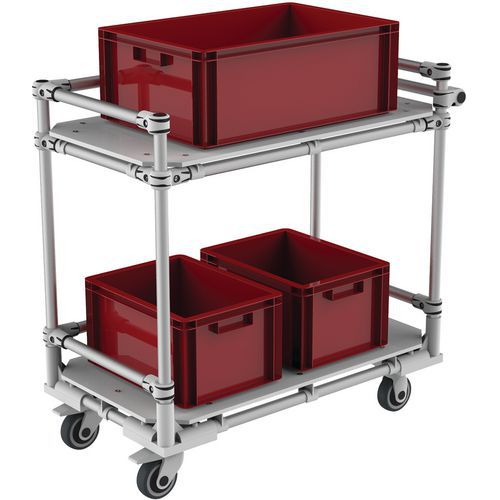 Carrello in alluminio con bordi 940x500x910 mm - 350 kg,