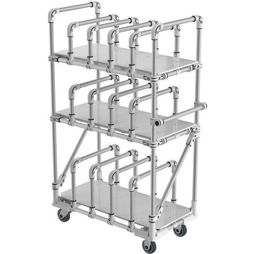 Carrello porta cartoni 900x500x1500 mm - 350 kg,