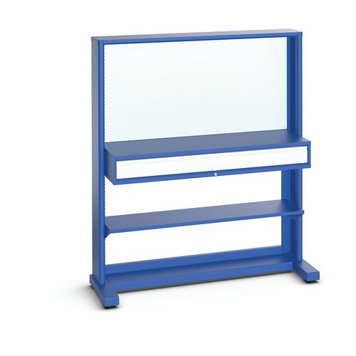 Postazione fissa 1 pannello 1 cassetto L1600xP600xA1820 mm,