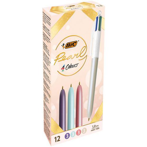 Penna 4 colori Pearl - 4 colori assortiti - Bic,