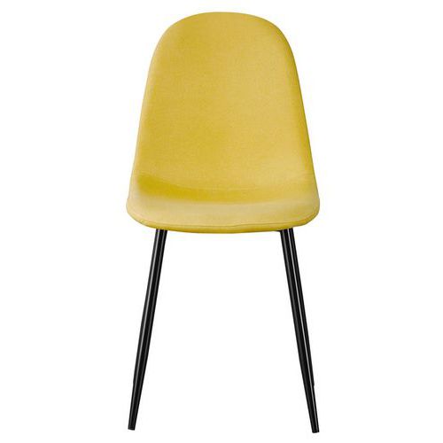 Sedie Must piede nero seduta giallo zafferano - Paperflow,