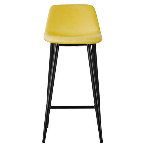 Sgabelli Must gambe colore nero seduta giallo zafferano,