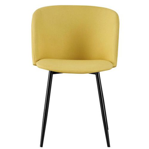 Poltrone Must piedi colore nero seduta giallo zafferano,