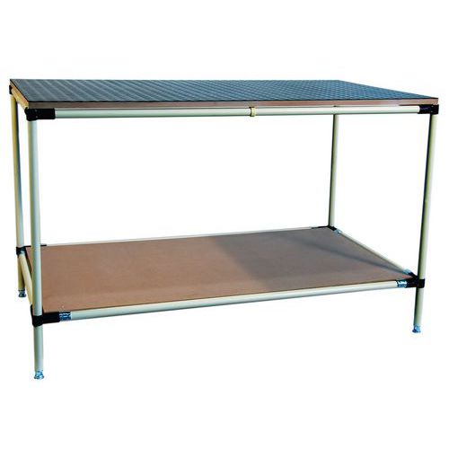 Banco da lavoro con piano in MDF   L1400 P600 H850,