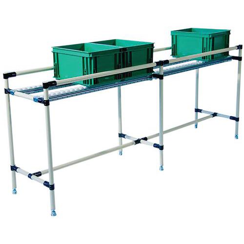 Rulliera con sponde di contenimento L 1000 P 600 H 800,