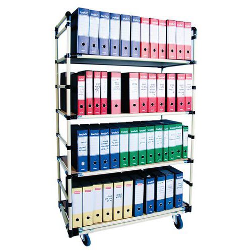 Carrello portaraccoglitori 4 ruote pivottanti L  1200 P 600 H 2001,