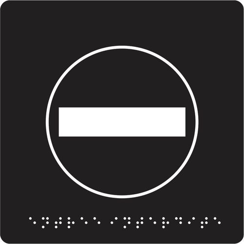 Cartello in braille - Divieto di accesso - Pavo,