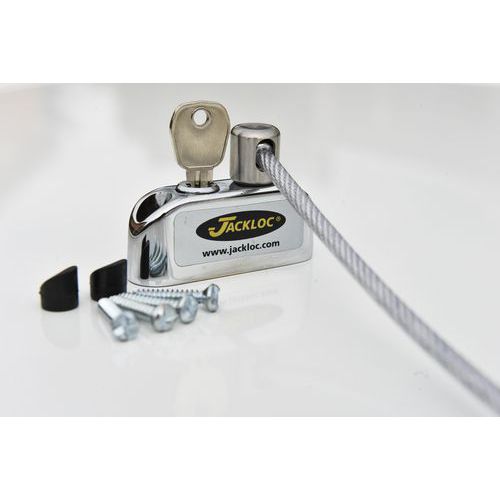 Blocca finestra con cavo e chiave - Cromo poli chiaro - Pro5,