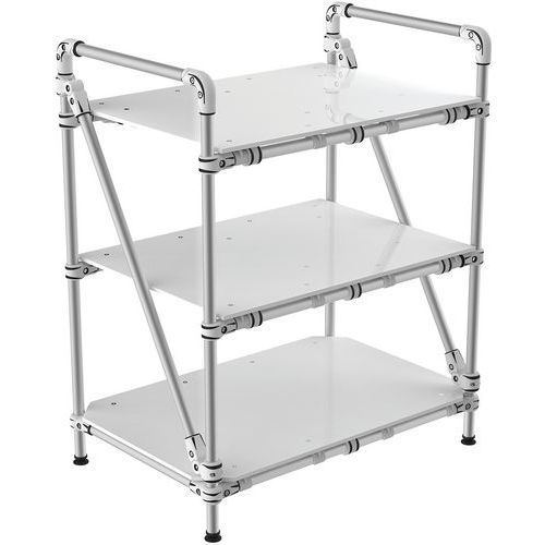 Carrello tubolare con ripiano pieno 900x600x1100,