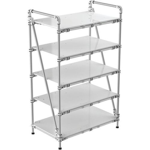 Carrello tubolare con ripiano pieno 1000x600x1600,