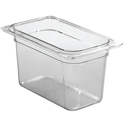 VASCHETTA IN POLICARBONATO TRASPARENTE GN 1/4 H 150,