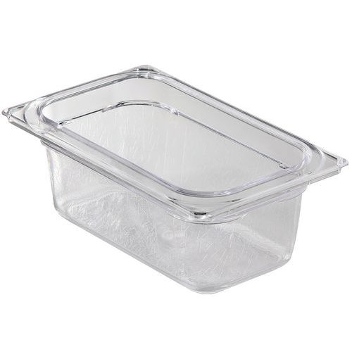 VASCHETTA IN POLICARBONATO TRASPARENTE GN 1/4 H 100,