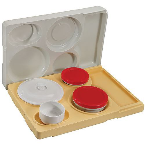 VASSOIO ISOTERMICO PER PASTO SINGOLO ARANCIO/GRIGIO,