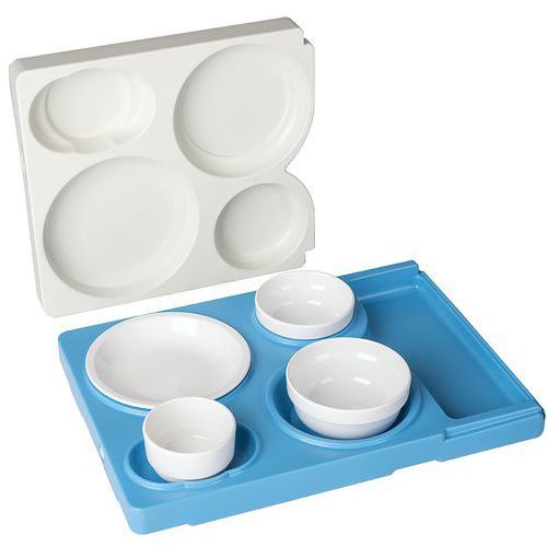 VASSOIO ISOTERMICO PER PASTO SINGOLO BLU/GRIGIO,