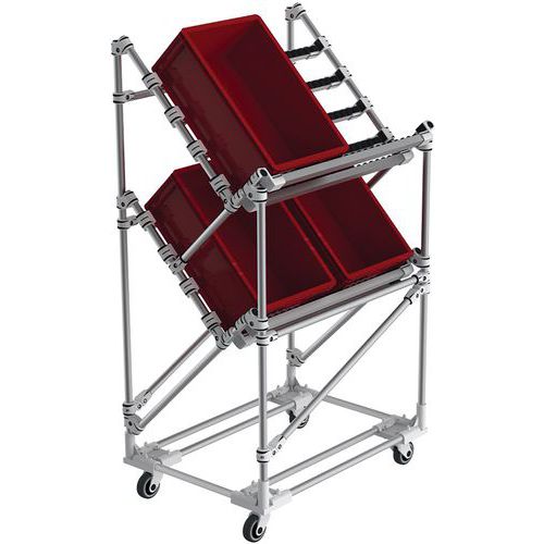 Carrello trasportatore a V - 800x600x1200 mm,