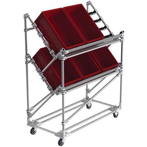 Carrello trasportatore a V - 1200x600x1200 mm,