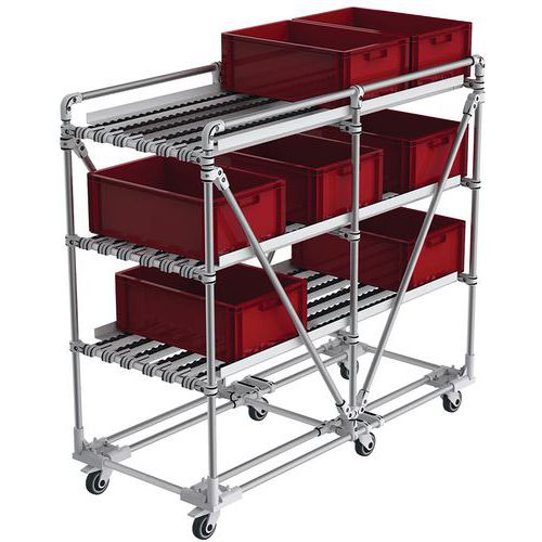 Trasportatore mobile 3 livelli - 150 kg,