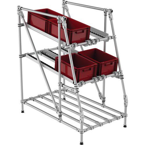 Rulliera per prelievo con frontale inclinato 740x1200x1380,