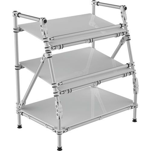 Espositore tubolare con superficie inclinata 900x600x1010,