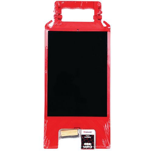 Cavalletto con lavagna cancellabile ardesia /rosso - Novap,