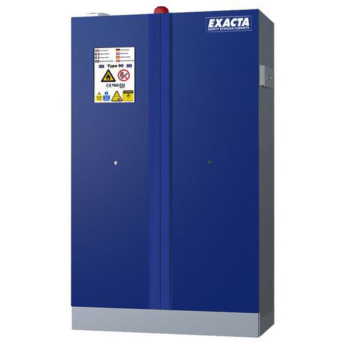Armadio CF90 L120 porte blu base+centrale allarme+prese,