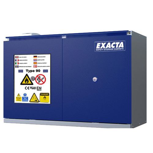 Armadio CF90 basso L1100 porte blu+estintore+prese,