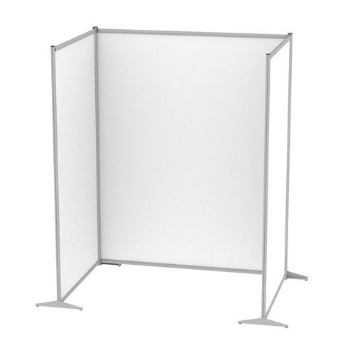 Trittico di paretine per cabine con laterali 100x190H cm e centrale 150x190H cm - Con piedini,
