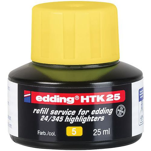 Ricarica HTK25 per evidenziatore e24 ecoline giallo - Edding,