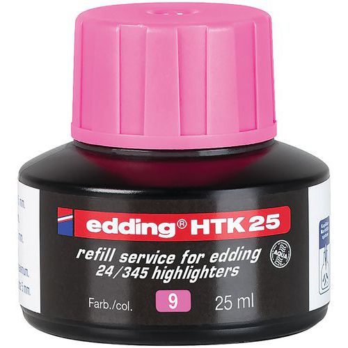 Ricarica HTK25 per evidenziatore e24 ecoline rosa - Edding,