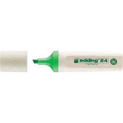 Evidenziatore e24 Ecoline ricaricabile - Verde - Edding,
