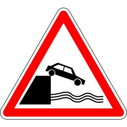 Cartello di segnalazione A20 Sbocco su molo o argine,