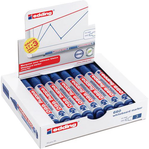 Eco Pack pennarelli e660 17+ 3 omaggio blu - Edding,