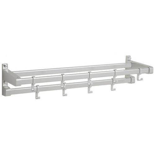 Appendiabiti parete Gardelux 1 Tipo 6 9 appendini alluminio,