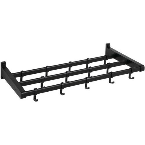 Appendiabiti parete Gardelux 1 Tipo 7 14 appendini nero,