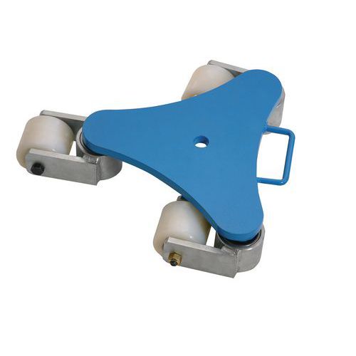 Piastra girevole a tre rulli.Portata ton 3.0,