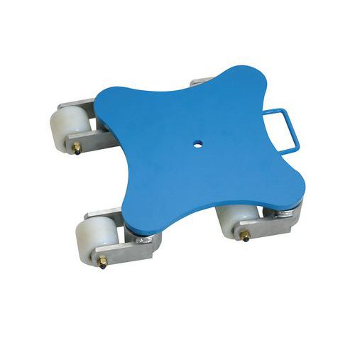 Piastra girevole a quattro rulli. Portata ton 4.0,